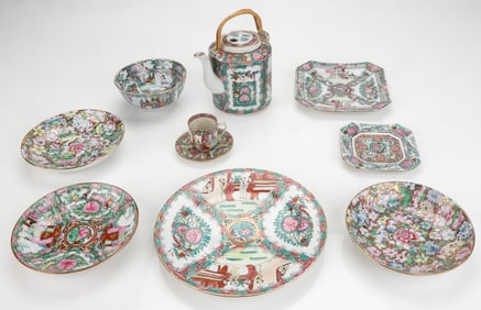 10 Pieces of Vintage Macau Porcelain