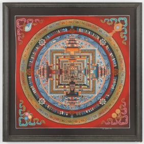 Pravins Lama (Tibetan, 20th/21st C.) Thangka Style Painting