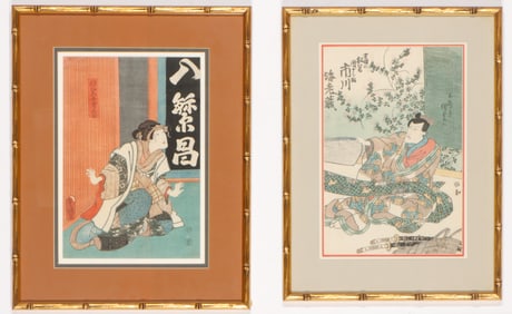 Utagawa Kunisada (Japanese, 1786-1865) 2 Woodblock Prints