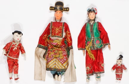 Set of 4 Asian Puppets