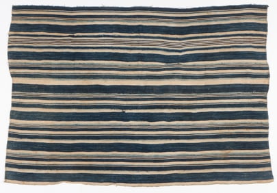 West African Dogon Indigo Textile Wrapper, Mali