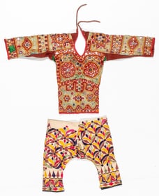 Kutch Mirrorwork Choli Blouse and Embroidered Trousers, India, Early/Mid 20th C.
