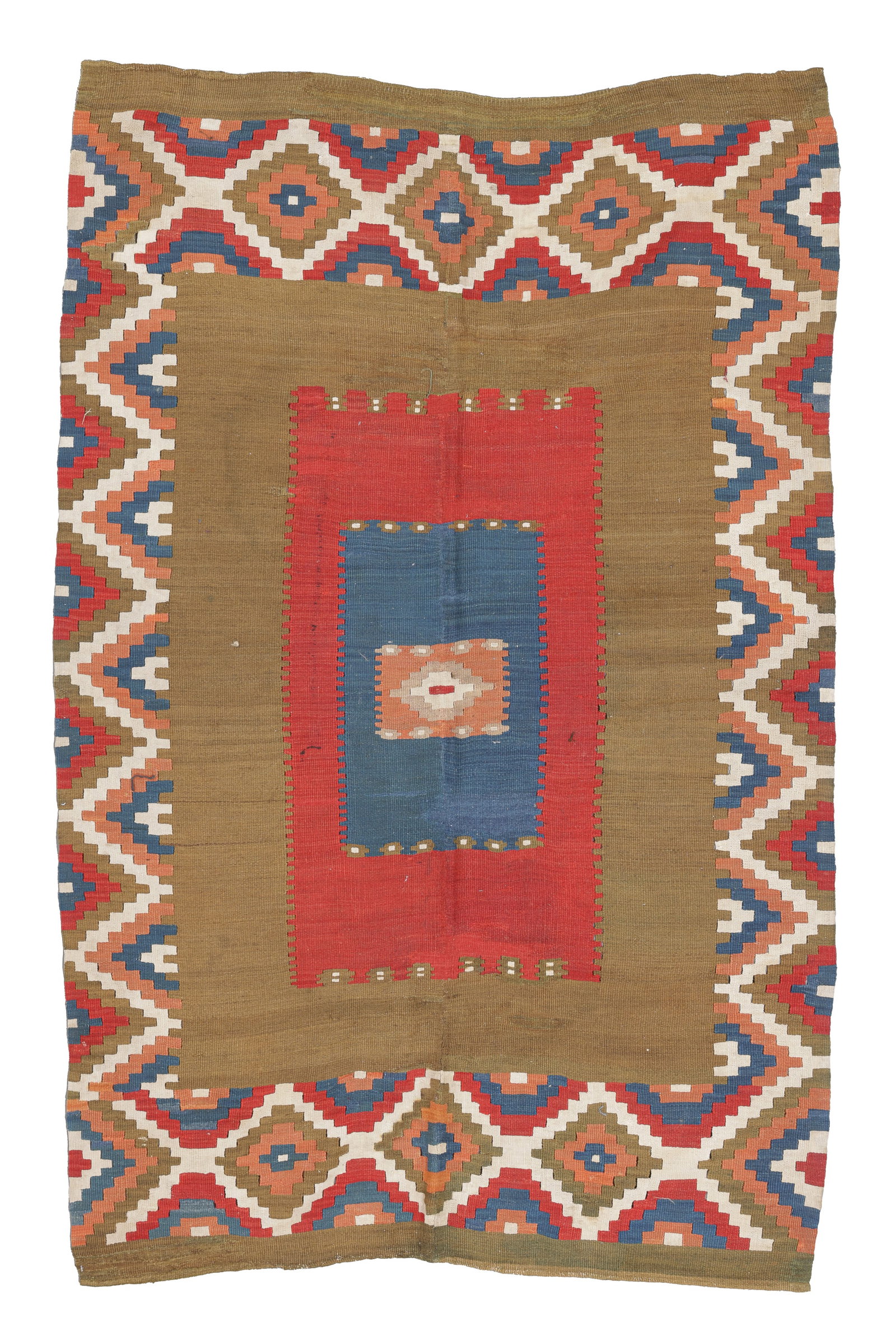 Large Sofreh Kilim, Transcaucasus, Ca. 1900, 4'2'' x 6'4'' (1 of 3)