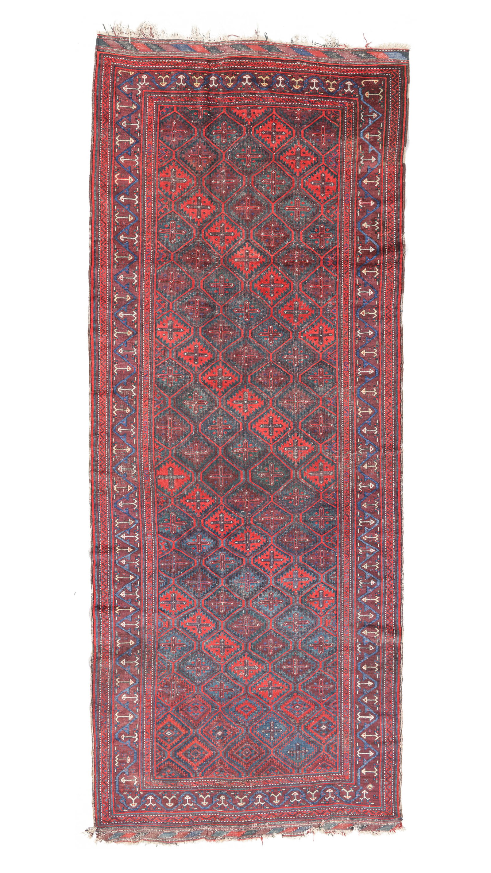 Large Baluch Main Rug , Persia/Afghanistan, Ca. 1875, 4'4'' x 10'9'' (1 of 5)