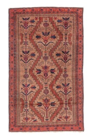 Camel Field Baluch Rug, Persia/Afghanistan, Late 19th C., 3'3'' x 5'5''