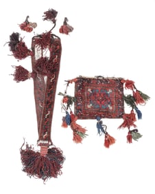 2 Antique Baluch Pile Woven Trappings
