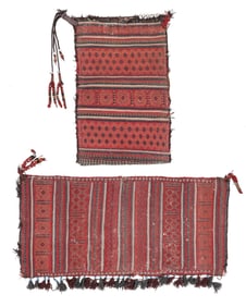 Two Antique Baluch Flatwoven Bags