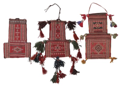 Group of 3 Antique Baluch Saltbags