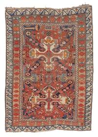 Seychour Kuba Rug, Caucasus, Ca. 1875, 4'3'' x 6'0''