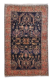Blue Ferahan Sarouk Rug, Persia, Ca. 1910, 4'3'' x 7'0''