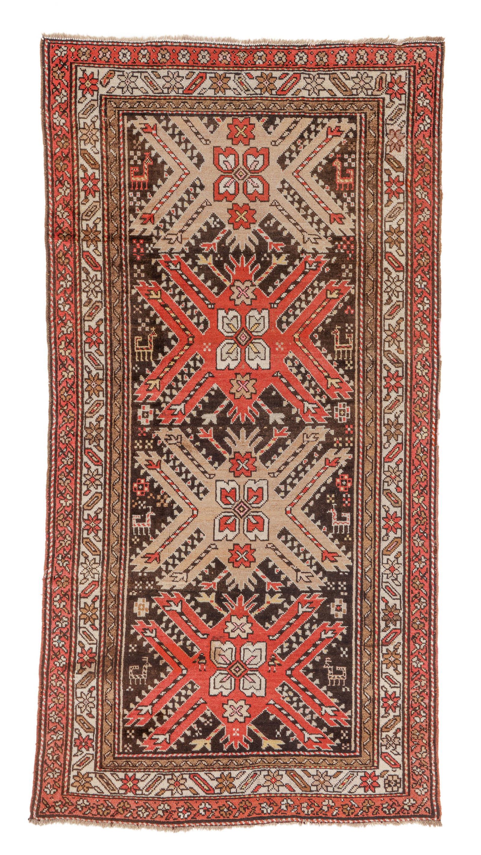 Eagle Kazak Rug, Caucasus, Ca. 1900, 4'2'' x 8'4'' (1 of 5)
