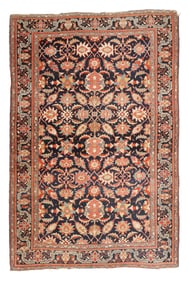 Blue Tabriz Rug, Persia, Ca. 1910, 4'5'' x 6'7''