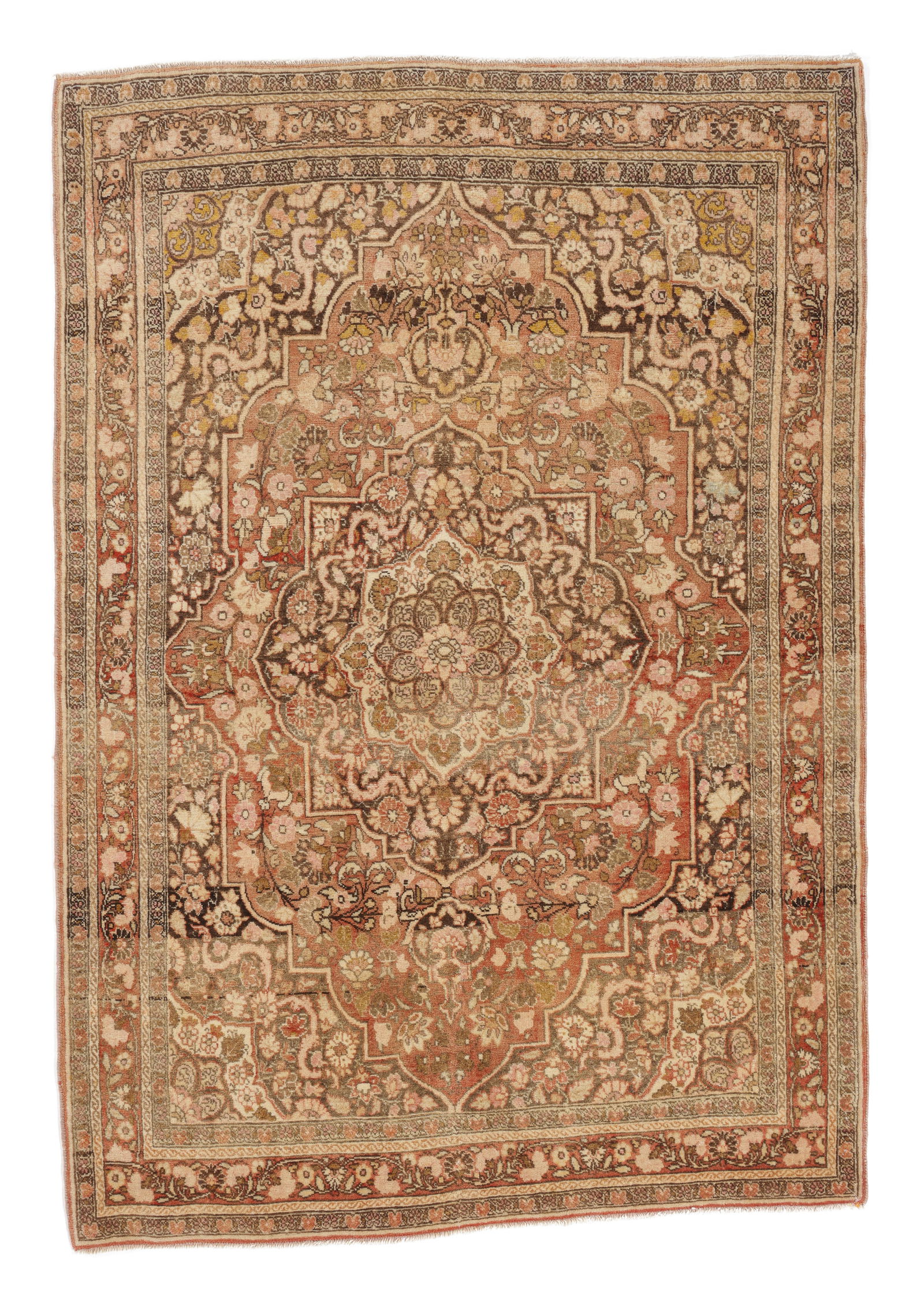 Tabriz Rug, Persia, Late 19th C., 4'1'' x 5'10'' (1 of 4)