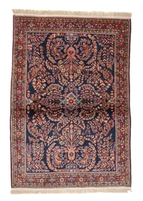 Blue Sarouk Rug, Persia, Ca. 1910, 3'4'' x 4'8''