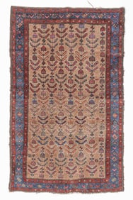 Camel Field Kurd Hamadan Rug, Persia, Late 19th C., 3'8'' x 6'0''