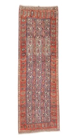 Long Kazak Boteh Rug, Caucasus, Ca. 1880, 3'3'' x 10'4''