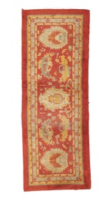 Axminster Oushak Rug, Ca. 1900, 3'1'' x 8'3''