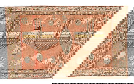 Khotan Rug, East Turkestan, Early 20th C., 5'7'' x 9'5''