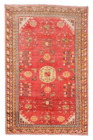 Khotan Rug, East Turkestan, Early 20th C., 5'8'' x 8'10''
