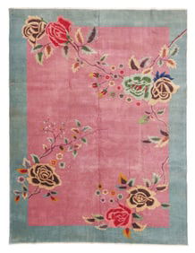 Chinese Art Deco Rug, Ca. 1930's/40's, 8'9'' x 11'7''