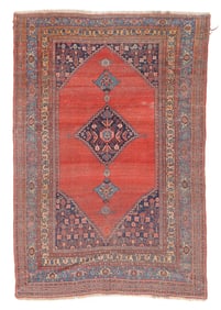Shabby Chic Bidjar Rug, Persia, Late 19th C., 7'7'' x 11'2''