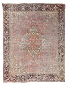 Shabby Chic Sarouk Ferahan Rug, Persia, Ca. 1900, 10'5'' x 13'4''