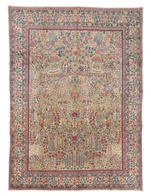 Kerman Rug, Persia, Ca. 1930's/40's, 7'11'' x 10'8''