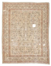 Distressed Kerman Rug, Persia, Early 20th C., 10'1'' x 13'3''