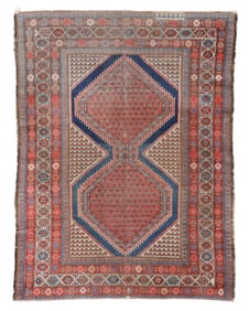 Hamadan Rug, Persia, Early 20th C., 4'3'' x 5'8''