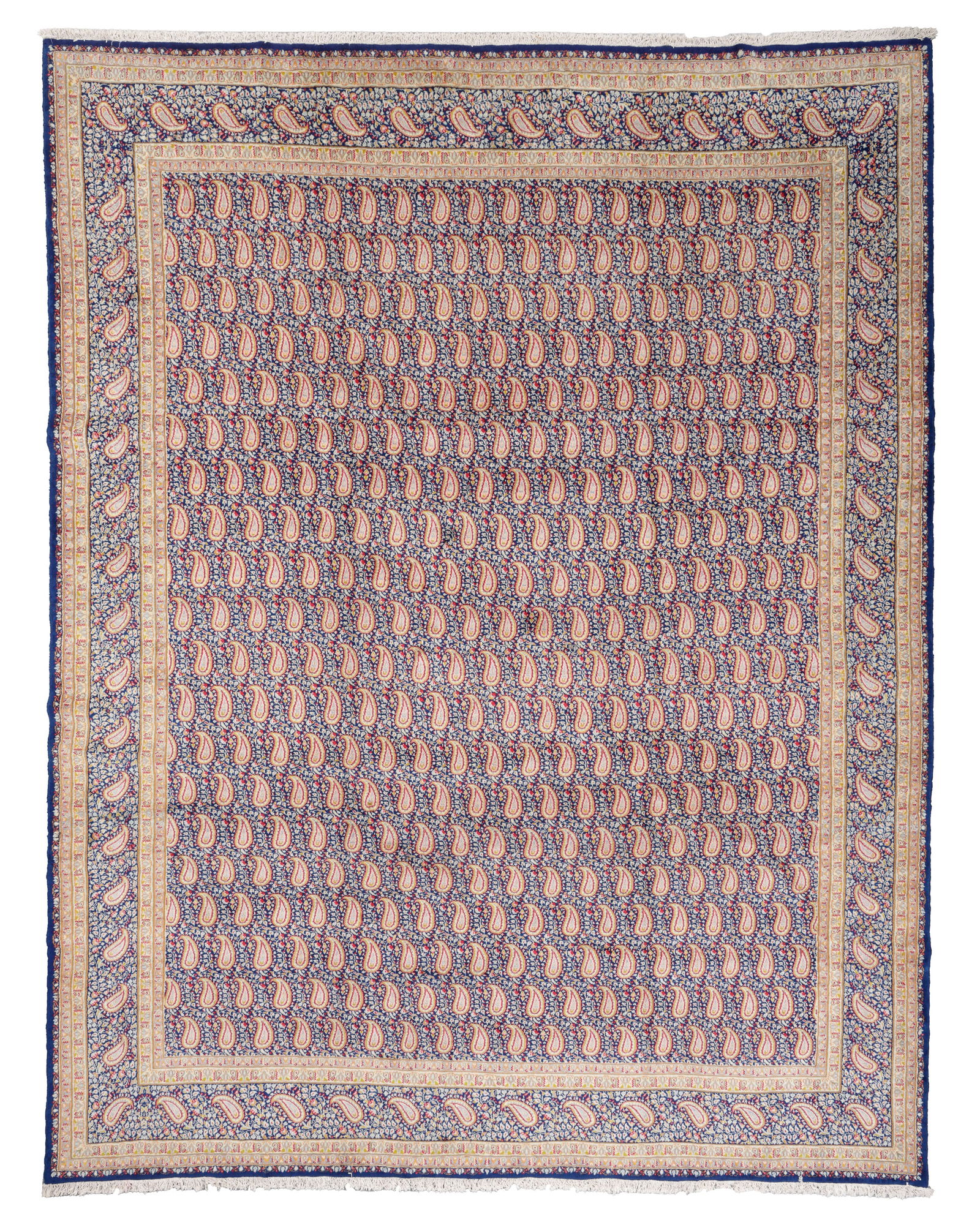 Kerman Rug, Persia, Mid 20th C., 9'11'' x 12'9'': Kerman Rug, Persia, Mid 20th C., 9'11'' x 12'9'' (302 x 389 cm). Weight: 73 lbs. Material: wool pile, cotton warp, cotton weft.