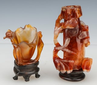 2 Chinese Carved Agates