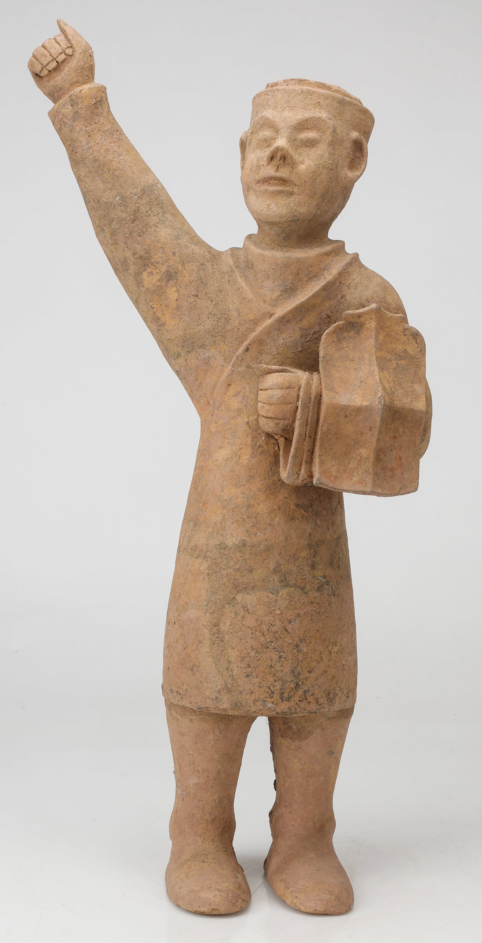 Chinese Terrcotta Tomb Figure, Han Dynasty (202 BCE - 220 CE): Chinese Terrcotta Tomb Figure, Han Dynasty (202 BCE - 220 CE). Size: 30'' x 10'' x 5'' (76 x 25 x 13 cm).