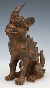 Chinese Cast Iron Auspicious Unicorn / Dragon