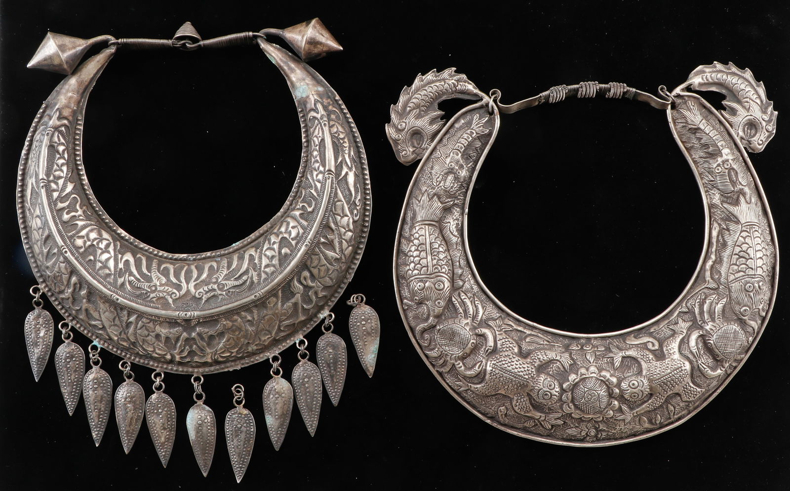 2 Miao Silver Torque Necklaces, China (1 of 2)