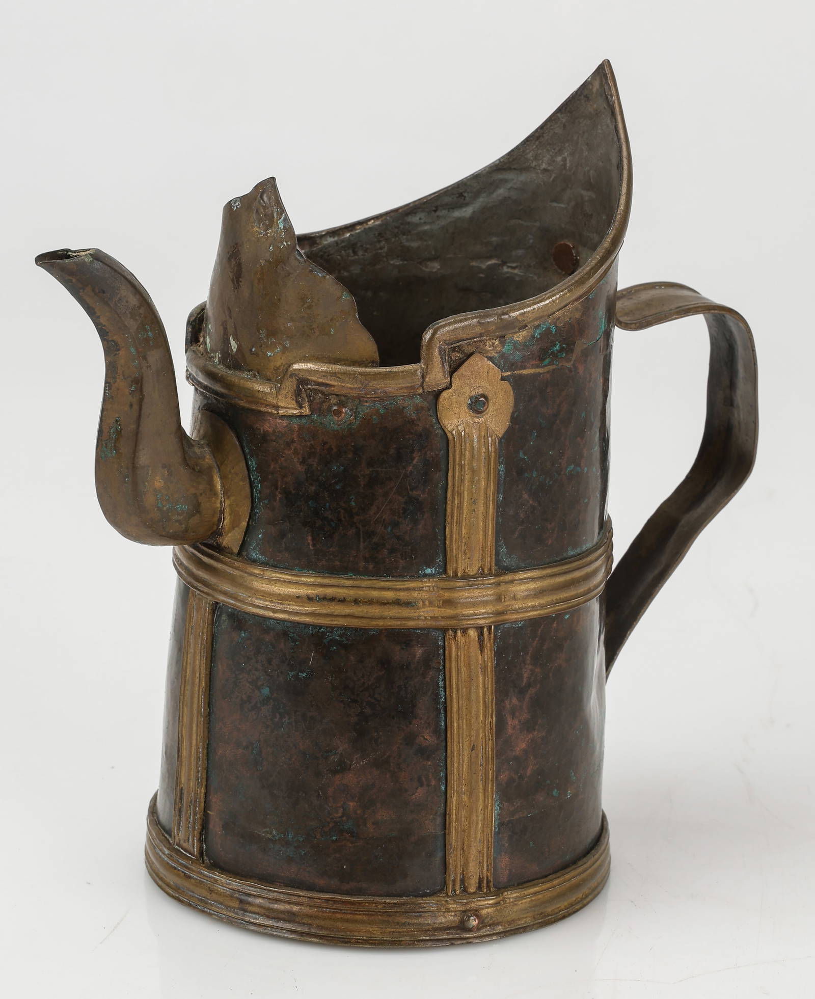 Tibetan Copper And Brass Ceremonial Water Pitcher