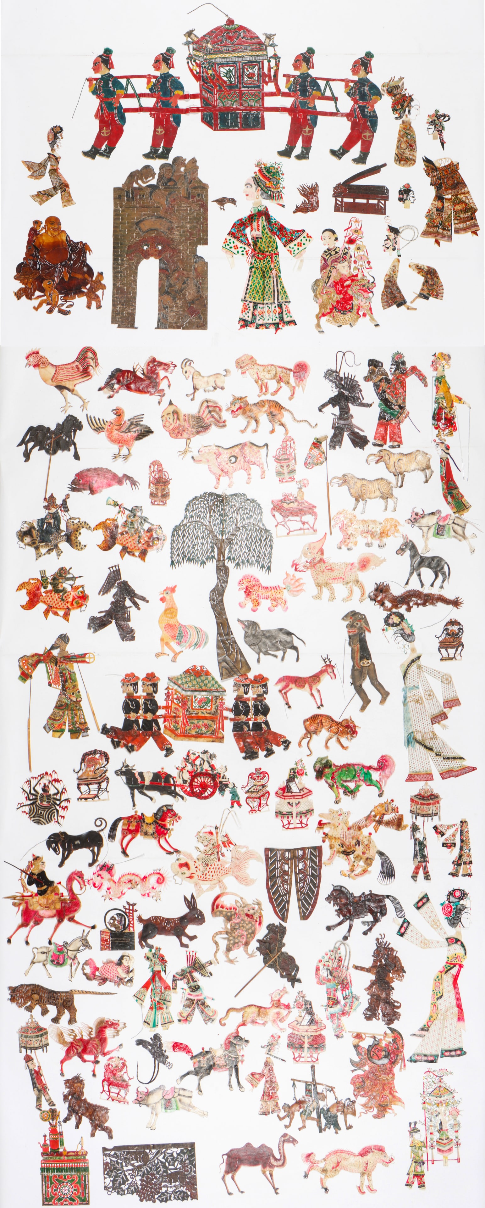 Massive Collector's Lot of Chinese Shadow Puppets, 98 Pieces (1 of 7)