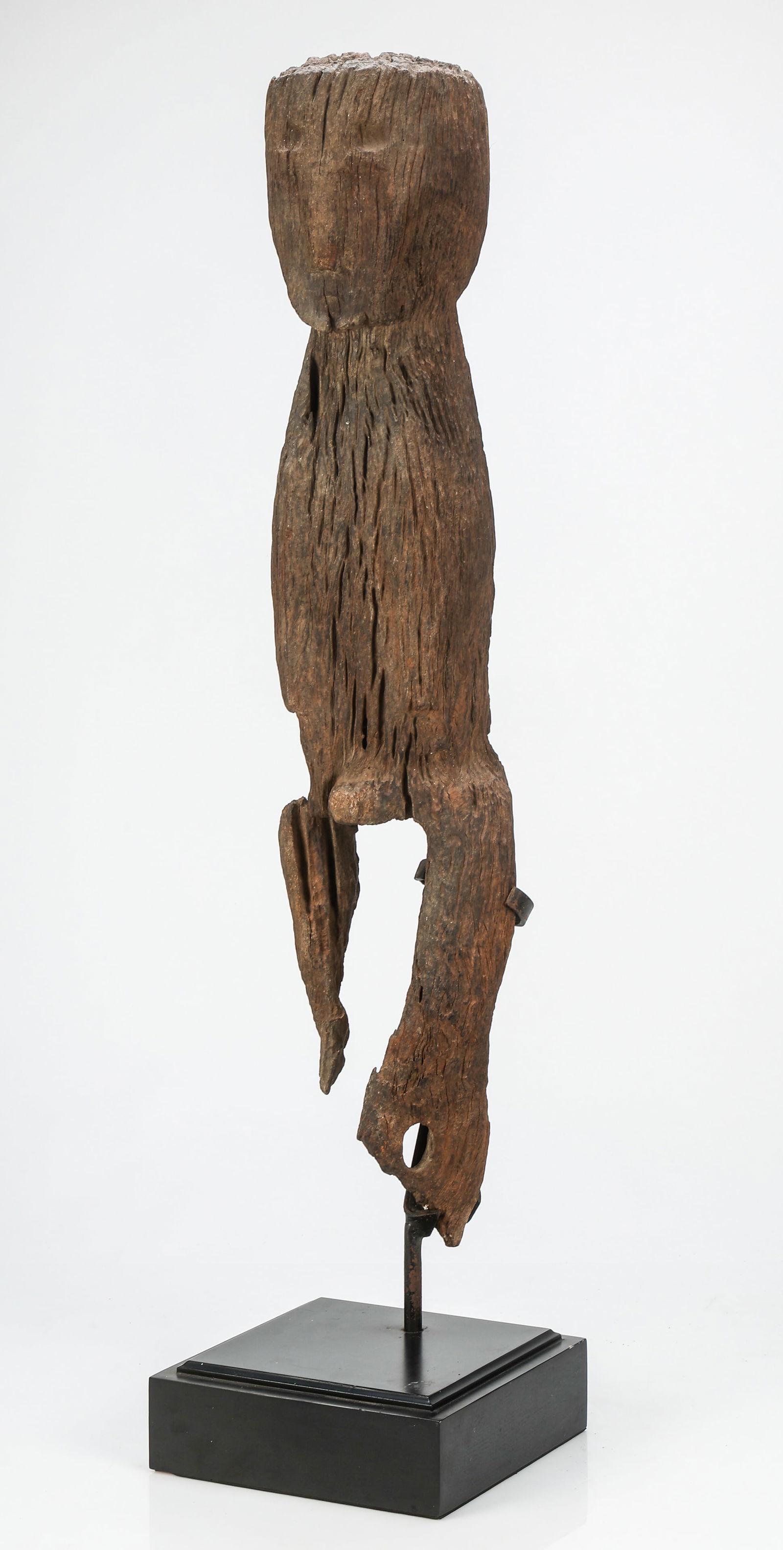 Antique Dayak Hampatong, West Borneo, Indonesia, 19th C.: Antique Dayak Hampatong, West Borneo, Indonesia, 19th C. Iron wood. On stand. Size: 34'' x 6'' x 5.5'' (86 x 15 x 14 cm). Provenance: Taty Zaelany, Amsterdam.