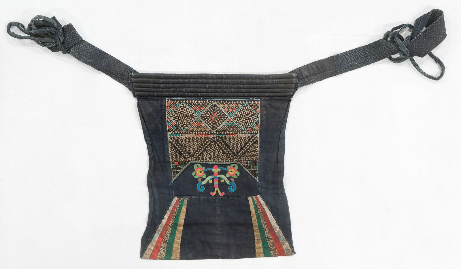 Antique Hmong Miao Applique Baby Carrier, Early 20th C. (1 of 2)