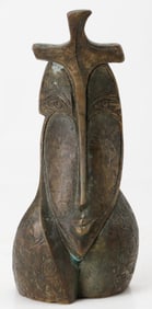 Philippe Dodard (Haitian/Haiti) Portrait, Bronze, 1980's