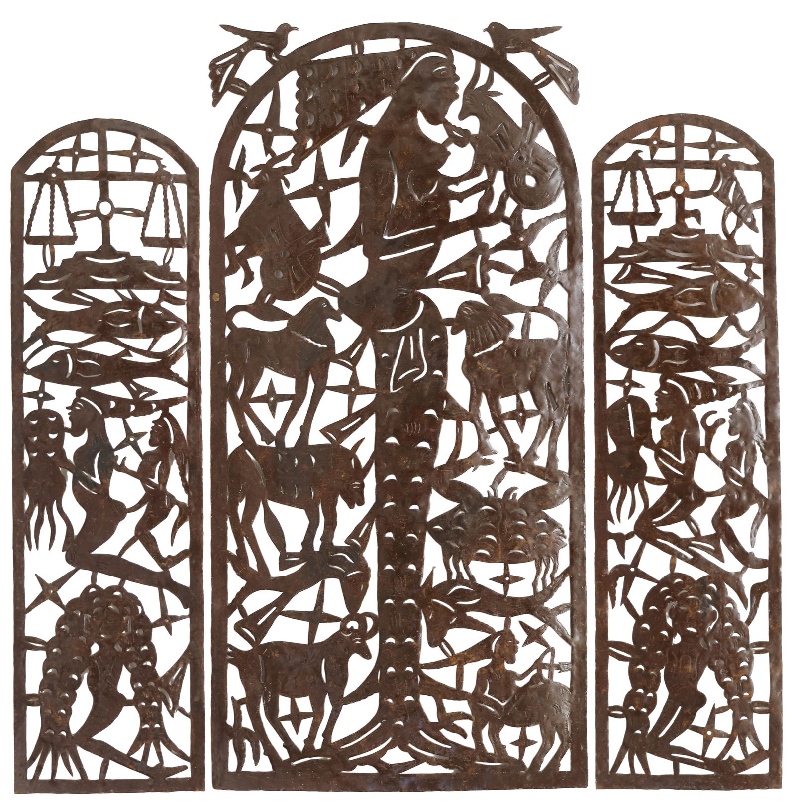 Joseph Louis-Juste (Haitian/Haiti) Mermaid Sea Life Triptych (1 of 6)