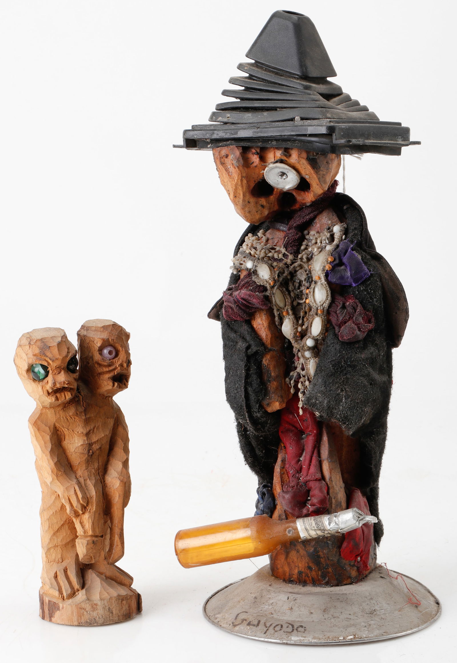 Guyodo (Haitian/Haiti) 2 Sculptures, Atis Rezistans (1 of 5)