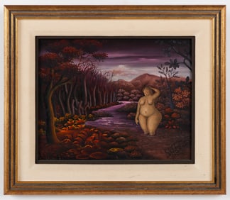 Saint-Louis Blaise (Haitian/Haiti) Bather by Stream
