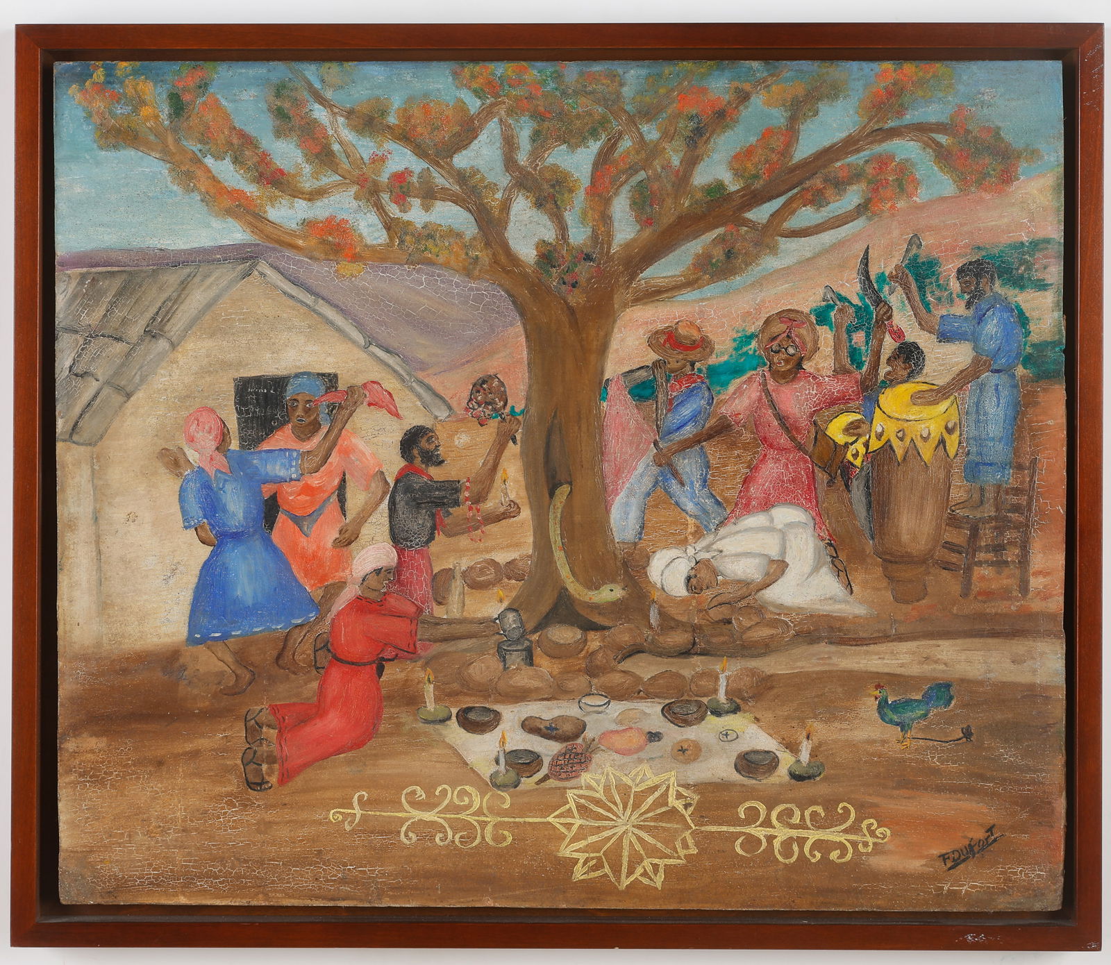 F. Dufort (Haitian/Haiti) Ceremony Dambala, 1940's (1 of 3)