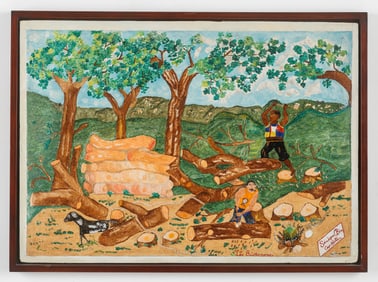 Seneque Obin (Haitian/Haiti) Les Bucherons, 1940's