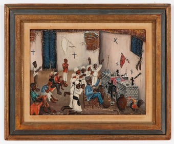 Wilson Bigaud (Haitian/Haiti) Interior Vodou Ceremony