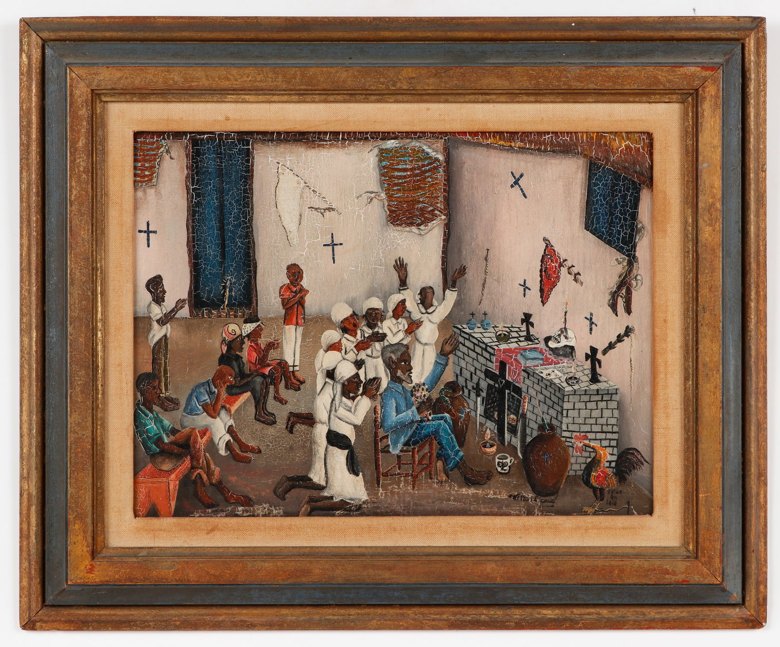 Wilson Bigaud (Haitian/Haiti) Interior Vodou Ceremony (1 of 6)