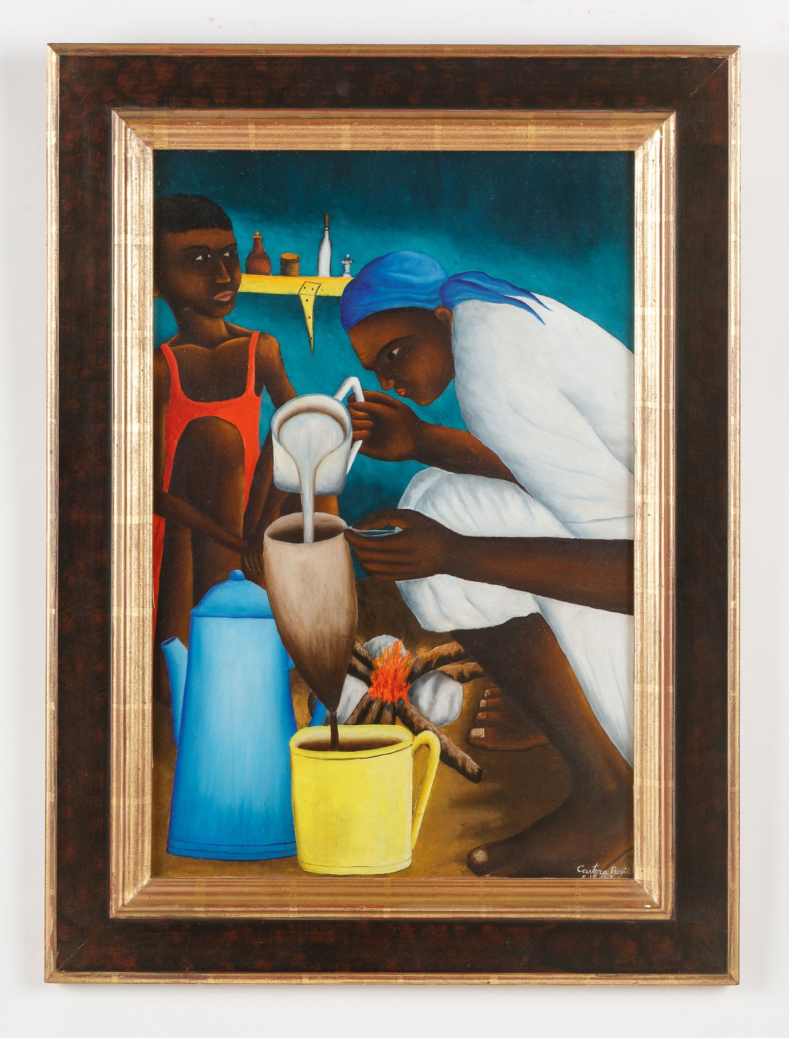 Castera Bazile (Haitian/Haiti) Mother & Child, 1963 (1 of 3)