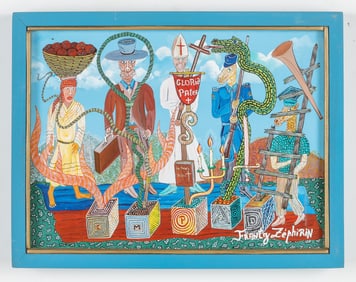 Frantz Zephirin (Haitian/Haiti) Voting Boxes Kill, Dated 1988