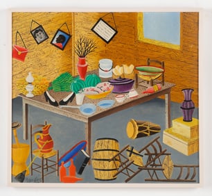 Salnave Philippe-Auguste (Haitian/Haiti) Interior Scene, 1964