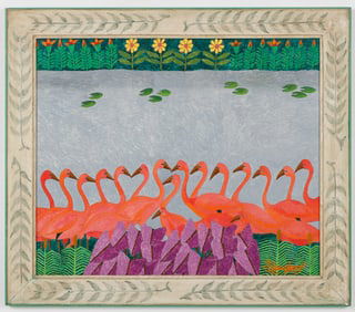 Salnave Philippe-Auguste (Haitian/Haiti) Flamingos, 1975
